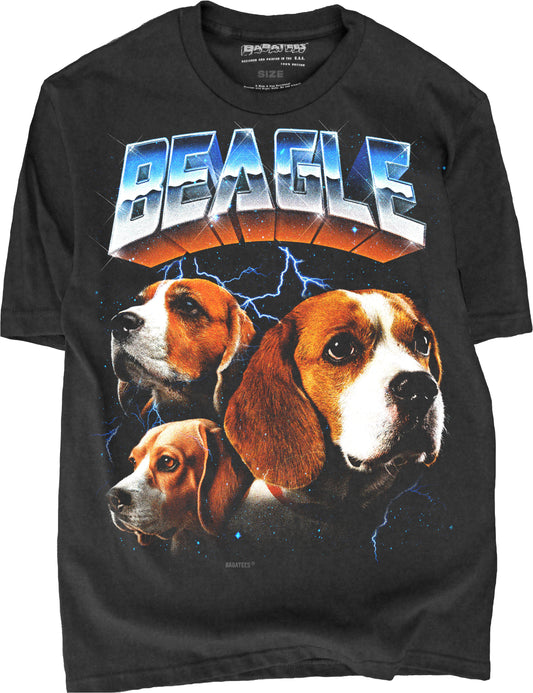 BABATEES Heavy Metal 80s Beagle Tshirt for Men & Women