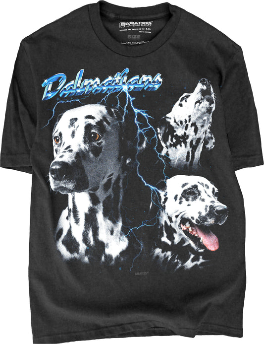 BABATEES Heavy Metal 80s Heavy Metal Dalmatian Tshirt for Men & Women