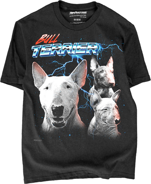 BABATEES Heavy Metal 80s Glam Bull Terrier Tshirt for Men & Women