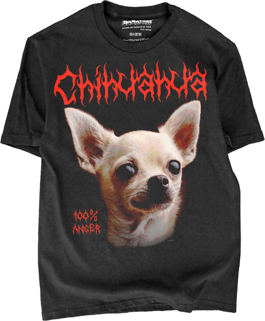 BABATEES Heavy Metal 80s Heavy Metal Chihuahua Tshirt for Men & Women