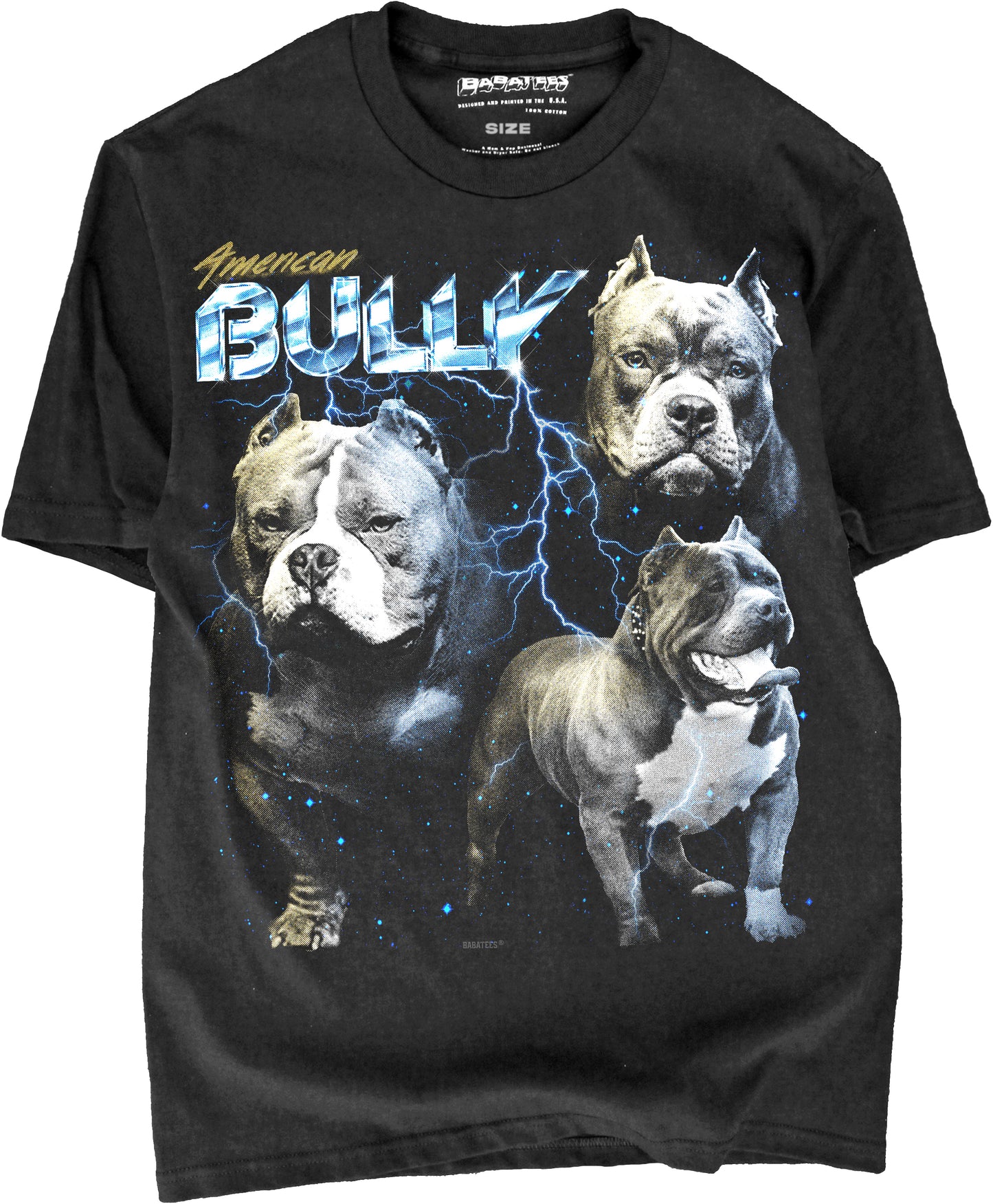 BABATEES Heavy Metal 80s American Bully Tshirt for Men & Women