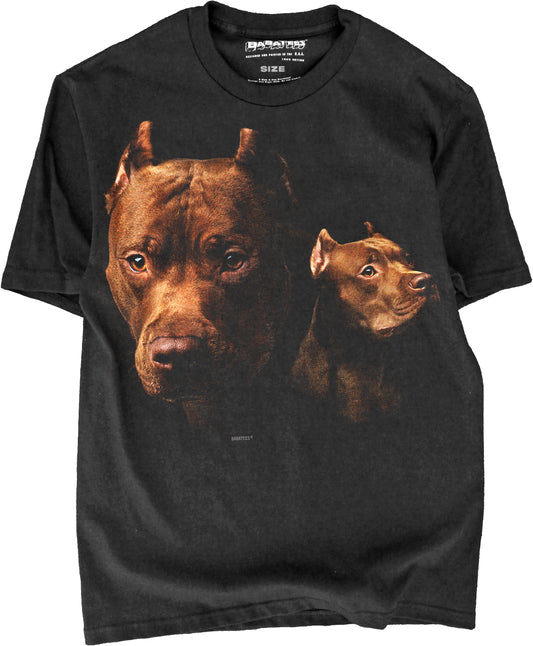 BABATEES Heavy Metal 80s Glam Red Nose Pitbull Tshirt for Men & Women